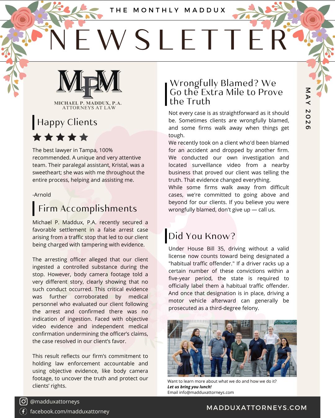 May 2026 Newsletter